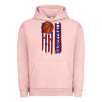 Pigment Salmon basketball american flag Urban Hoodie - texasbilliewilder