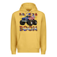 Antique Gold red white and boom Premium Hoodie - texasbilliewilder