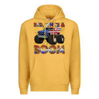 Mustard red white and boom Premium Hoodie - texasbilliewilder