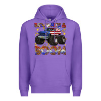Purple red white and boom Premium Hoodie - texasbilliewilder