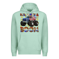 Seafoam red white and boom Premium Hoodie - texasbilliewilder
