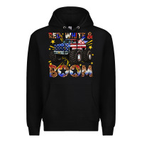 Black red white and boom Premium Hoodie - texasbilliewilder