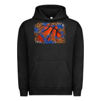 Pigment Black basketball background Urban Hoodie - texasbilliewilder