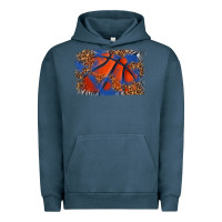 Pigment Midnight Navy basketball background Urban Hoodie - texasbilliewilder