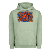 Pigment Oil Green basketball background Urban Hoodie - texasbilliewilder