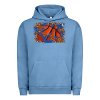 Pigment Pebble Blue basketball background Urban Hoodie - texasbilliewilder