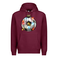 Burgundy christmas  soccer Premium Hoodie - Zillion Design Studio