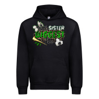 Black little sister biggest fan soccer Urban Hoodie - Zillion Design Studio