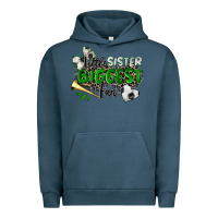 Pigment Midnight Navy little sister biggest fan soccer Urban Hoodie - Zillion Design Studio