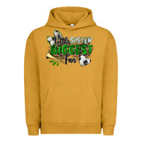 Pigment Peanut Butter little sister biggest fan soccer Urban Hoodie - Zillion Design Studio