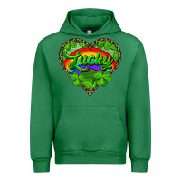 Emerald lucky heart with leopard Urban Hoodie - RanaPortraitStore