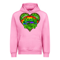 Fuchsia Pink lucky heart with leopard Urban Hoodie - RanaPortraitStore