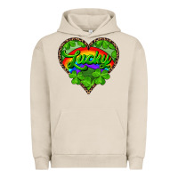 Pigment French Oak lucky heart with leopard Urban Hoodie - RanaPortraitStore