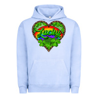 Pigment Grape Ice lucky heart with leopard Urban Hoodie - RanaPortraitStore