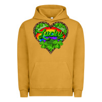 Pigment Peanut Butter lucky heart with leopard Urban Hoodie - RanaPortraitStore