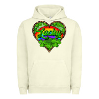 Pigment Pistachio lucky heart with leopard Urban Hoodie - RanaPortraitStore
