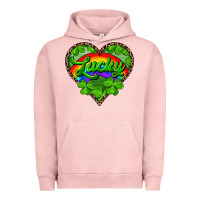 Pigment Salmon lucky heart with leopard Urban Hoodie - RanaPortraitStore