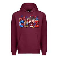 Burgundy red white and cute billie wilder Premium Hoodie - texasbilliewilder