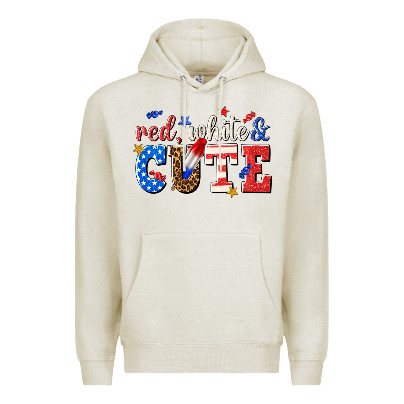 Red White And Cute Billie Wilder Premium Hoodie by texasbilliewilder | Teevron