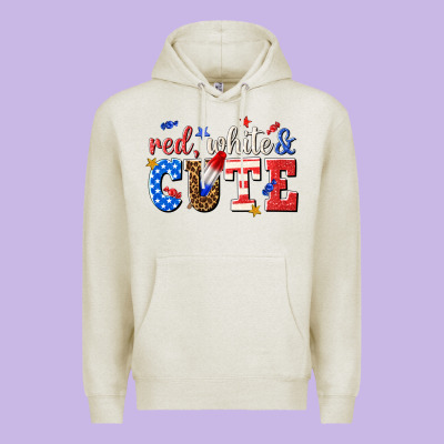 Red White And Cute Billie Wilder Premium Hoodie Designed By Texasbilliewilder