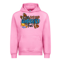 Fuchsia Pink little sister biggest fan football Urban Hoodie - Zillion Design Studio