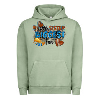 Pigment Oil Green little sister biggest fan football Urban Hoodie - Zillion Design Studio