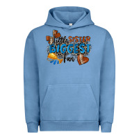Pigment Pebble Blue little sister biggest fan football Urban Hoodie - Zillion Design Studio