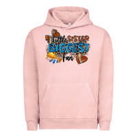 Pigment Salmon little sister biggest fan football Urban Hoodie - Zillion Design Studio