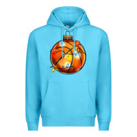 Ocean Blue christmas baskeball Premium Hoodie - Zillion Design Studio