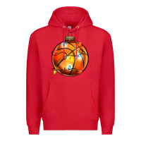 Red christmas baskeball Premium Hoodie - Zillion Design Studio