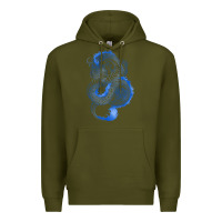 Army Green blue dragon Premium Hoodie - RanaPortraitStore