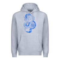 Heather Grey blue dragon Premium Hoodie - RanaPortraitStore