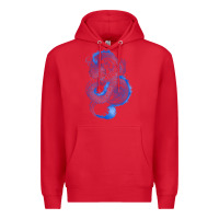 Red blue dragon Premium Hoodie - RanaPortraitStore