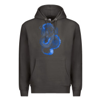 Smoke blue dragon Premium Hoodie - RanaPortraitStore