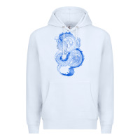 White blue dragon Premium Hoodie - RanaPortraitStore