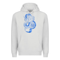 Dove Grey blue dragon Premium Hoodie - RanaPortraitStore