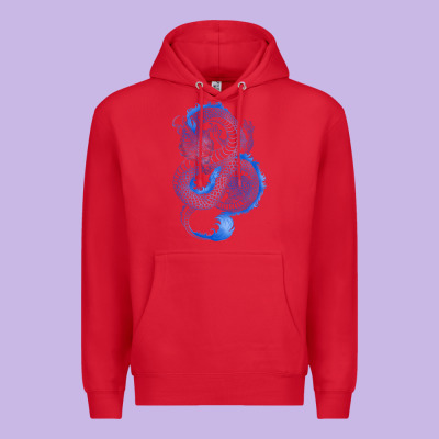 Blue Dragon Premium Hoodie Designed By Ranaportraitstore