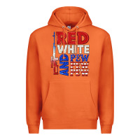 Carrot red white and pew pew pew Premium Hoodie - texasbilliewilder