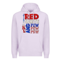 Lilac red white and pew pew pew Premium Hoodie - texasbilliewilder