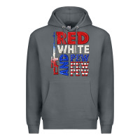 Rock red white and pew pew pew Premium Hoodie - texasbilliewilder