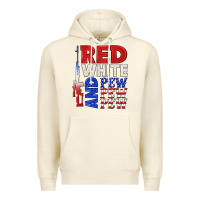 Sandshell red white and pew pew pew Premium Hoodie - texasbilliewilder