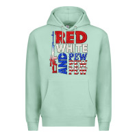 Seafoam red white and pew pew pew Premium Hoodie - texasbilliewilder