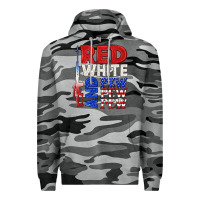 Slate Camo red white and pew pew pew Premium Hoodie - texasbilliewilder