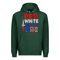 Sports Green red white and pew pew pew Premium Hoodie - texasbilliewilder