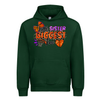 Forest Green little sister biggest fan basketball Urban Hoodie - Zillion Design Studio
