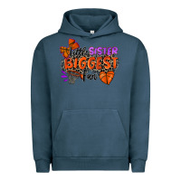 Pigment Midnight Navy little sister biggest fan basketball Urban Hoodie - Zillion Design Studio