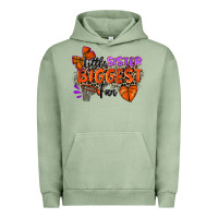 Pigment Oil Green little sister biggest fan basketball Urban Hoodie - Zillion Design Studio