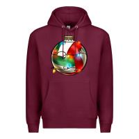 Burgundy christmas  volleyball Premium Hoodie - Zillion Design Studio