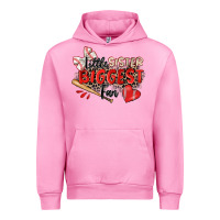Fuchsia Pink little sister biggest fan baseball Urban Hoodie - Zillion Design Studio