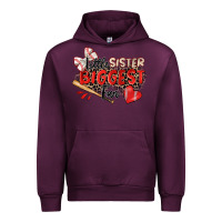 Mauve Wine little sister biggest fan baseball Urban Hoodie - Zillion Design Studio